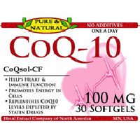 CoQ-10 100 mg softgels (bottle of 30)